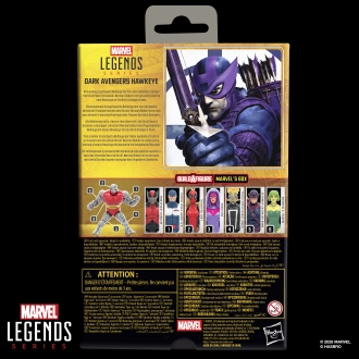Figura hasbro marvel legends series build a figure marvel's box dark avengers hawkeye
