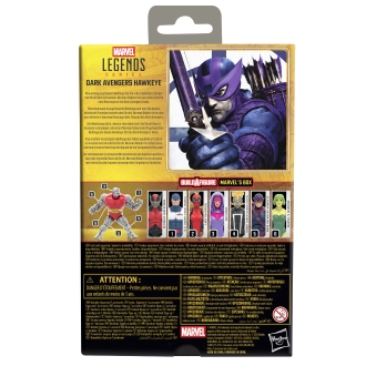 Figura hasbro marvel legends series build a figure marvel's box dark avengers hawkeye