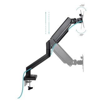 TooQ DB1334TNR-B soporte para monitor 86,4 cm (34") Escritorio Negro