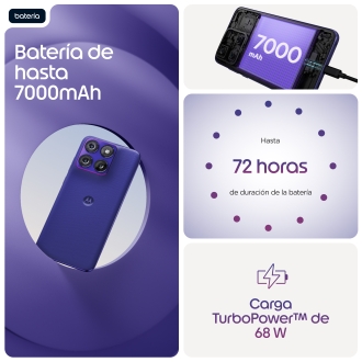 Motorola edge 70 fusion 17,2 cm (6.78") SIM doble Android 16.0 5G USB Tipo C 8 GB 256 GB 7000 mAh Violeta