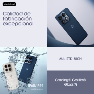 Motorola edge 70 pro 17,2 cm (6.78") SIM doble Android 16.0 5G USB Tipo C 12 GB 512 GB 6500 mAh Azul oscuro