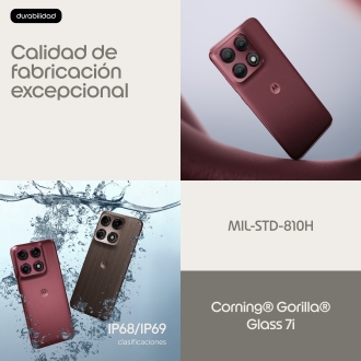 Motorola edge 70 pro 17,2 cm (6.78") SIM doble Android 16.0 5G USB Tipo C 12 GB 512 GB 6500 mAh Burdeos