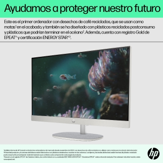 HP 24 -cr0130ns PC Intel® Core i5 i5-1335U 60,5 cm (23.8") 1920 x 1080 Pixeles PC todo en uno 16 GB DDR4-SDRAM 512 GB SSD FreeDOS Wi-Fi 6 (802.11ax) Blanco