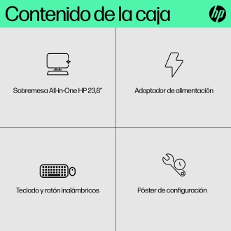 HP 24 -cr0130ns PC Intel® Core i5 i5-1335U 60,5 cm (23.8") 1920 x 1080 Pixeles PC todo en uno 16 GB DDR4-SDRAM 512 GB SSD FreeDOS Wi-Fi 6 (802.11ax) Blanco
