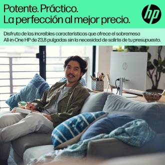 HP 24 -cr0130ns PC Intel® Core i5 i5-1335U 60,5 cm (23.8") 1920 x 1080 Pixeles PC todo en uno 16 GB DDR4-SDRAM 512 GB SSD FreeDOS Wi-Fi 6 (802.11ax) Blanco