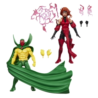 Pack 2 figuras marvel legends series earth's mightiest heroes avengers vision & scarlet witch