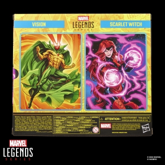 Pack 2 figuras marvel legends series earth's mightiest heroes avengers vision & scarlet witch
