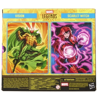 Pack 2 figuras marvel legends series earth's mightiest heroes avengers vision & scarlet witch