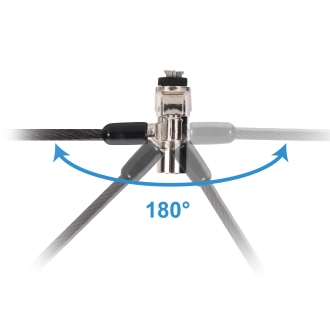 CABLE DE SEGURIDAD CONCEPTRONIC CUSTODIO02BNMT DOBLE CABEZAL CON LLAVE COMPATIBLE CON LLAVE MAESTRA
