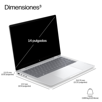 HP EliteBook X G2i 14 inch Notebook Next Gen AI PC Wolf Pro Security Edition Copilot+ PC Intel Core Ultra 5 325 Portátil 35,6 cm (14") WUXGA 32 GB LPDDR5x-SDRAM 512 GB SSD Wi-Fi 7 (802.11be) Windows 11 Pro Plata