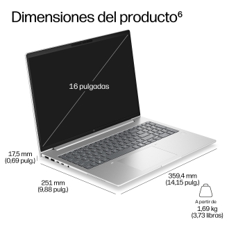 Portatil hp probook 4 g2i notebook ai core 5 - 320 -  48gb -  ssd 512gb -  16 pulgadas fhd+ -  w11p