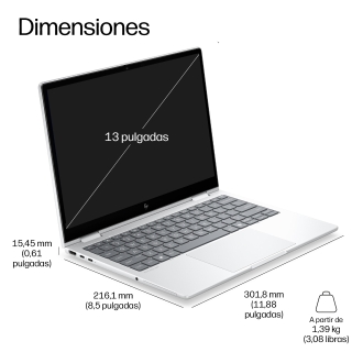 Portatil hp elitebook 8 flip g2i u7 - 355 -  32gb -  ssd 512gb -  13.3 pulgadas fhd+ -  w11p -  tactil