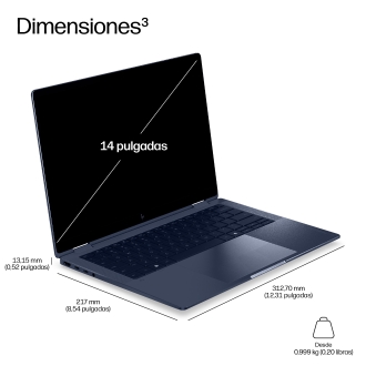 HP EliteBook X G2i 14 inch Notebook Next Gen AI PC Wolf Pro Security Edition Copilot+ PC Intel Core Ultra 5 325 Portátil 35,6 cm (14") 3K 32 GB LPDDR5x-SDRAM 512 GB SSD Wi-Fi 7 (802.11be) Windows 11 Pro Azul