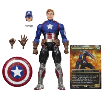 Figura hasbro marvel legends series x magic: the gathering capitan america