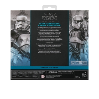 Pack 2 figuras hasbro star wars the black series battlefront scarf stormtrooper & magma stormtrooper