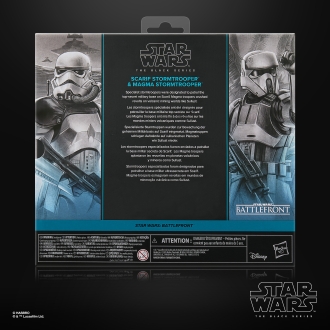 Pack 2 figuras hasbro star wars the black series battlefront scarf stormtrooper & magma stormtrooper