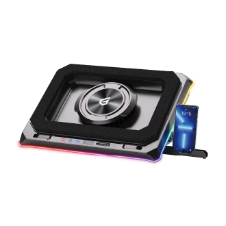 BASE DE REFRIGERACION PARA PORTATILES GAMING CONCEPTRONIC THYIA03B HASTA 19" VENTILADOR TURBO RGB
