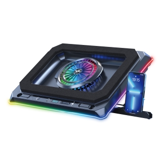 BASE DE REFRIGERACION PARA PORTATILES GAMING CONCEPTRONIC THYIA04B HASTA 19"  VENTILADOR LUZ RGB