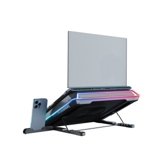 BASE DE REFRIGERACION PARA PORTATILES GAMING CONCEPTRONIC THYIA04B HASTA 19"  VENTILADOR LUZ RGB