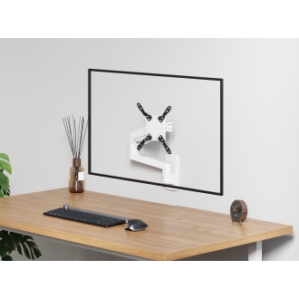 SOPORTE DE PARED EQUIP 650140 PARA 1 PANTALLA DE 17"-49" BLANCO INCLINABLE Y GIRATORIO 360Âº VESA