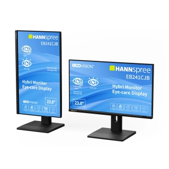 MONITOR 24" USB-C DP HDMI HANNSPREE EB241CJB TRANSFLECTIVE FHD 75Hz 6ms ALTAVOZ REGULABLE NEGRO