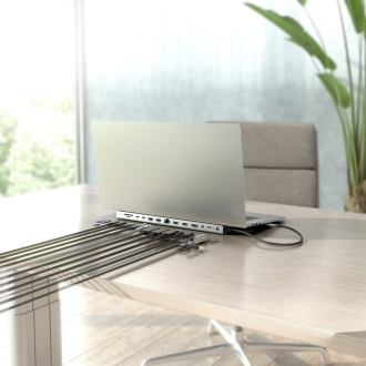 Docking USB-C AISENS 13 en 1, 2xHDMI 1xDisplayPort 1xRJ45 3xUSB-A 2xUSB-C 1xUSB-C PD 1xSD 1xMicro SD 1xAudio