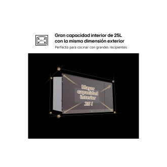 MICROONDAS LG MG7Z2593B GRILL 25L NEGRO DSP INT