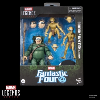 Pack 3 figuras hasbro marvel legends series fantastic four marvel's mole man & moloids