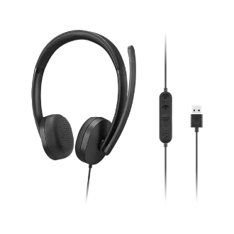 HEADSET USB -A LENOVO WIRED STEREO CANCELACION RUIDO, BOTON DE MICRO Y CONTROL VOLUMEN