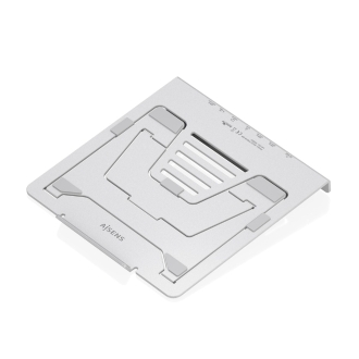 AISENS Soporte de Sobremesa Ajustable para Portatil / Tablet con USB-C Docking 7 en 1, Gris
