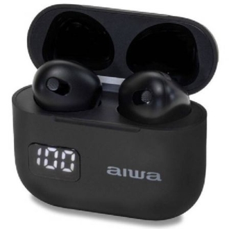 AURICULAR INTRAUDITIVO BLUETOOTH AIWA EBTW-100BK BT 5.3 16H AUTONOMIA COLOR NEGRO