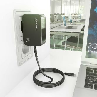 Cargador AISENS 65W GaN USB-C con cable 1.8M