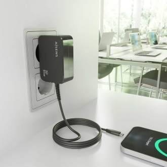 Cargador AISENS 65W GaN USB-C con cable 1.8M