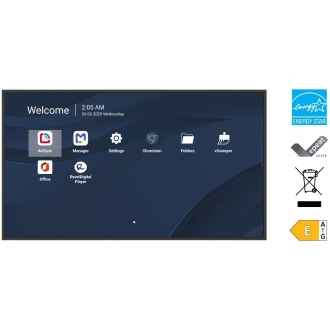Pantalla Viewsonic CDE6514-2C 65" para señalización digital LCD Wifi 500 cd / m² 4K Ultra HD incorporado Android 14. 24/7