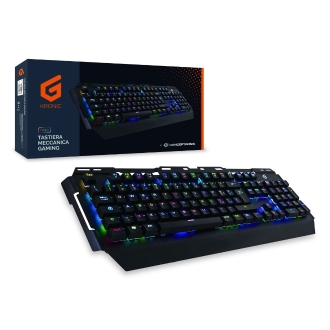 TECLADO CONCEPTRONIC KRONIC01ES MECANICO SWITCH BLUE 8 TECLAS PROGRAMABLES RGB ITALIANO NEGRO