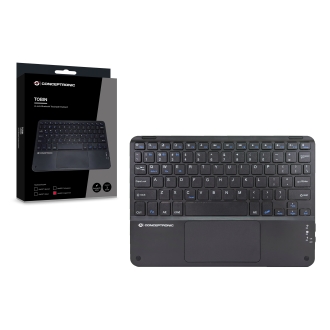 TECLADO CONCEPTRONIC TOBIN01BUS BT TOBIN MINI 10 TOUCHPAD INGLES BATERIA NEGRO