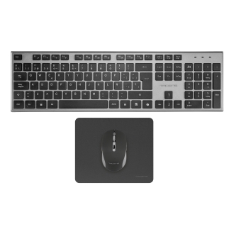 TECLADO MOUSE Y ALFOMBRILLA WIRELESS TACENS 6ZENITHFR LOW PROFILE TECLA COPILOT 3200DPI NEGRO