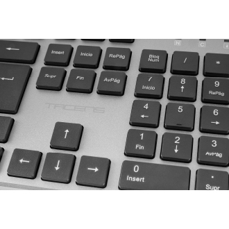 TECLADO MOUSE Y ALFOMBRILLA WIRELESS TACENS 6ZENITHFR LOW PROFILE TECLA COPILOT 3200DPI NEGRO