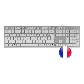 TECLADO MOUSE Y ALFOMBRILLA WIRELESS TACENS ZENITHWFR LOW PROFILE TECLA COPILOT 3200DPI BLANCO