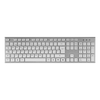 TECLADO MOUSE Y ALFOMBRILLA WIRELESS TACENS ZENITHWFR LOW PROFILE TECLA COPILOT 3200DPI BLANCO