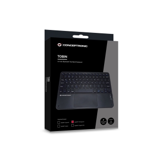 TECLADO CONCEPTRONIC TOBIN01PT BT TOBIN MINI 10 TOUCHPAD PORTUGUES BATERIA NEGRO