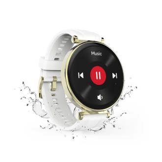 SMARTWATCH HAMA 7000 AMOLED 1.32" IP68 3ATM MANOS LIBRES DIFERENTES SENSORES BLANCO ORO