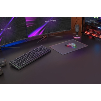 TECLADO MOUSE Y ALFOMBRILLA MARS GAMING MCPWXPT NEGRO H-MECH FRGB 3200DPI PORTUGUES