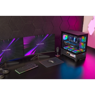 CAJA ATX MARS GAMING MCLCDX NEGRO CRISTAL TEMPLADO CONTINUO LCD GPU 425mm 3x2.5 o 3x3.5