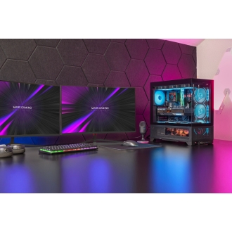 CAJA ATX MARS GAMING MCLCDX NEGRO CRISTAL TEMPLADO CONTINUO LCD GPU 425mm 3x2.5 o 3x3.5