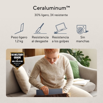 ASUS Zenbook 14 OLED UX3480KA-U2218W Copilot+ PC Copilot+ PC - Ordenador Portátil " WUXGA (AMD Ryzen AI 7 345, 16GB RAM, 512GB SSD, Radeon 840M, Windows 11 Home) Arctic Blue - Tec. QWERTY Esp