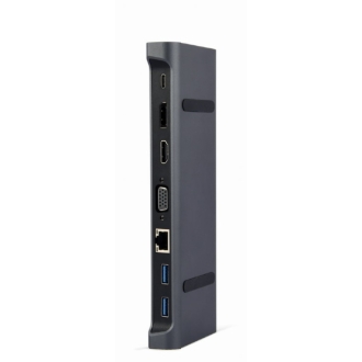 Docking USB-C Genbird 9 en 1 (Hub3.2 + HDMI + DP + VGA + PD + LAN + audio estéreo)