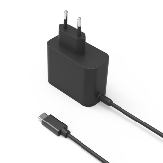 Cargador COOLBOX 65W Gan PD USB-C cable 1.8m Negro