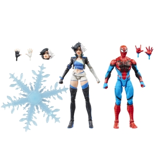 Figura hasbro marvel rivals spider - man & luna snow