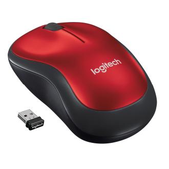 Ratón inalámbrico Logitech M185 rojo